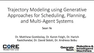 Trajectory Modeling using Generative Approaches for Scheduling, Planning, and Multi-Agent Systems