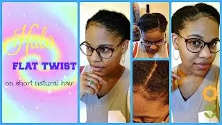 Cute Halo Twist on Short/Medium Length Hair | Natural Hair