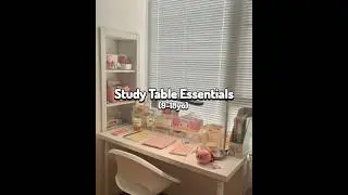 Desktop Essentials🪞🎀#studytable#studytableorganization#studydesk#study#students#decor#cute#teen#fyp