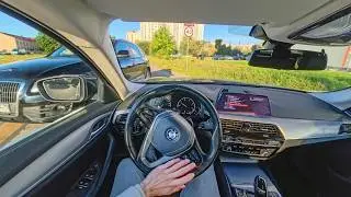 Test-Drive on a BMW 5 Series G30, G31 (2018) 2.0 L Diesel RWD (190 hp) - POV Drive
