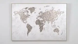 Wohnzimmer acrylbilder abstrakt modern &bdquo;Weltkarte&ldquo; 120x80cm
