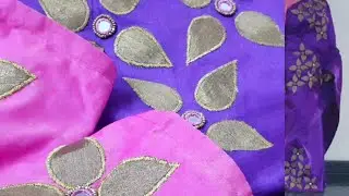 How to do applique work and mirror work on saree