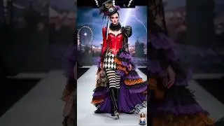 Dark Carnival Dreams: AI-Generated Gothic Steampunk Couture Virtual Runway Collection #ytshorts #ai