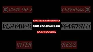 12795 VIJAYAWADA JN TO LINGAMPALLI INTERCITY SF EXPRESS TRAIN 🚆 HIGHLIGHTS