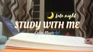 5 HOURS Study With Me| Late Night ✨|50/10 Pomodoro Technique |Calm Music 🎶| Diligent Shee 🖤