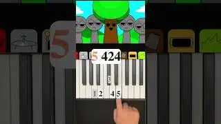 sprunki Mr tree piano tutorial #shorts
