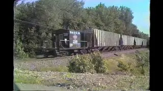 Peoria & Pekin Union Railway 607 EMD NW2 Revenue Freight Run By With Unique Caboose 5/23/86