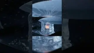 Faca cortando um cubo de gelo perfeitamente | Som satisfat&oacute;rio ❄️🔪 INTELIG&Ecirc;NCIA ARTIFICIAL ASMR VEO3