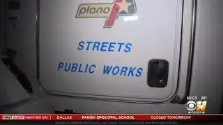 City of Plano public works department working long hours to treat roads