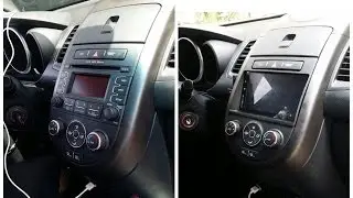 Android car stereo NU3001 installed in Kia Soul.