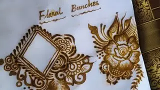 Floral bunches design henna for beginners...||mehandi hacks & tips||...#viralvideo#..#trending#..