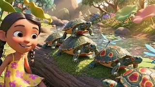Five Little Turtles Crawl Crawl Crawl 🐢 | Kids Songs and Nursery Rhymes
