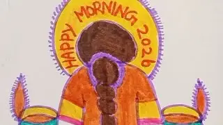 Beautiful easy colourful rangoli 🌺#happy morning rangoli 🌺#girl rangoli🌺|@LalarangolibyA.K.R #video 