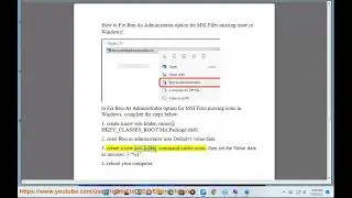 Fix Run As Administrator option for MSI Files missing issue in Windows 11/10