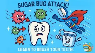 Sugar Bug Attack |Learn Dental Hygiene & Brushing Teeth for Kids|@KidKidi-00