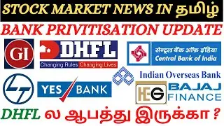 Bank privatization, IOB, CBI, Yes bank, DHFL, Bajaj Finance, L&T, HEG, Graphite, Piramal, circuit