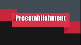 How to Pronounce Preestablishment