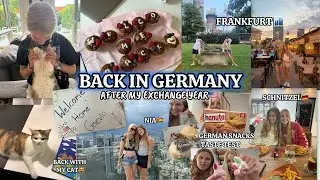 Back in Germany!! After exchange year🇺🇸 German Snacks taste test🇩🇪 Frankfurt Vlog 🏙️