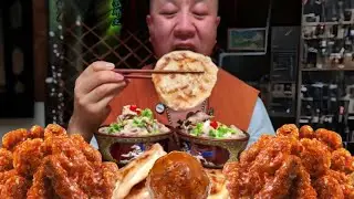 Mongolian meat pie, boiled mutton / Mukbang 2025