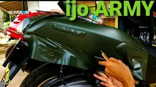 Install the rear body scotlet NMAX army green || Pasang skotlet motor nmax body belakang