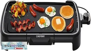 Электрическая сковорода Chefman XL со съемным регулятором температуры, погружной решеткой с плоск...