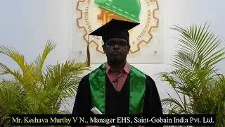 Mr. Keshav Murthy, EHS - Manager, Saint-Gobain India Pvt Ltd. completed PGDISM Course from IIISM ,