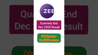 Zee Entertainment Quarterly End Dec 2020 Result #shorts