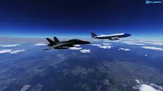 F-18 HORNET RMAF ESCORTING AIRFORCE ONE DONALD TRUMP TO WMKK
