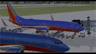 Orlando Intl (KMCO) to Dallas Love Field Intl (KDAL) FSX PMDG Southwest B737-800 Wing View