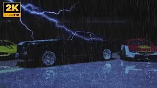 Rain & Thunder Sounds  for Sleeping 🌧️⚡ Chevrolet Camaro Night Ambience #RSID002
