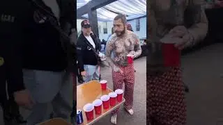 Post Malone DJ Smitty, Tyler Yaweh beer pong in San Francisco