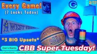 College Basketball Picks (EVERY GAME) - Tuesday, February 17th | 7 LOCKS!