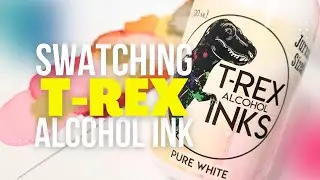 Swatching T-Rex Alcohol Ink (White) 🎨 | Quick Crafting & Ink Test