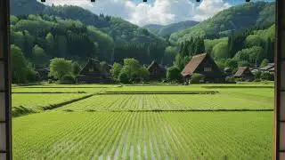 Relaxing BGM: A Japanese rural landscape that evokes the four seasons