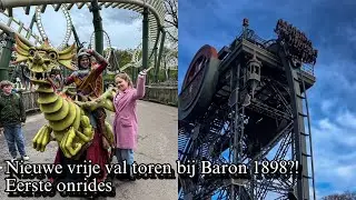 Nieuwe vrije val toren bij Baron 1898?! | Eerste onrides ✨