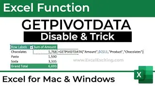 How to remove GETPIVOTDATA function in Excel for Mac & Windows