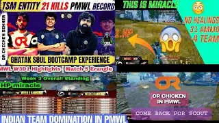 | Pubg Mobile World League | PMWL Live Highlights | World League W3D1 | TSM 21KILLS ,OR WWCD |