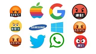 🤬emoji vs company Challenge #Apple #Samsung #Google #htc #lg #Facebook #whatsapp #telegram #Twitter