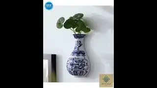 1pc Home Decorations Ceramic Vase, Imitation Ancient Blue And White Porcelain, Flower Vase, Rich &hellip;