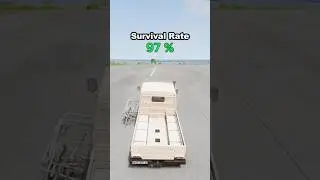 real car barrier simulation #car #beamngdrive #beamng #crash #test #safety #simulator #black #red