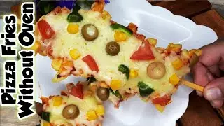 Cheesy Pizza Fries Without Oven | Pizza Fries Recipe Restaurant Style | By Food Mania