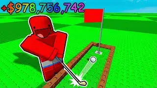 Making MILLIONS in build a MINI GOLF Roblox!