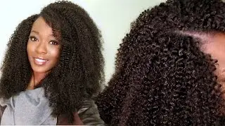 Invisible U-Part Kinky Curly Wig Using A Crochet/ Latch Hook #HerGivenHair