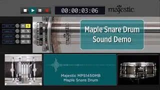 Majestic MPS1450MB Thick Maple Prophonic Snare Drum Sound Demo