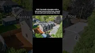 You can build up your 4 units with a personal construction loan 🔥🏘️ #realestate #development