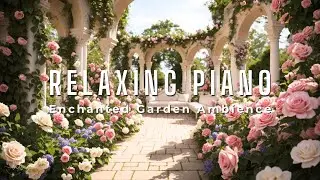 Relaxing Music ♪ Enchanted Garden Ambience with Smooth Piano Instrumental Music to Relax and Study