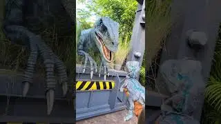 Раптор Блю встречает своего детёныша | Парк Юрского периода в Universal Orlando