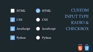 Custom Input Type Radio & Checkbox in HTML & CSS