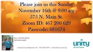 Meditation/Message/Music from Sunday Message, 16NOV2025