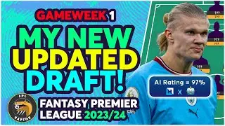 MY BEST DRAFT YET! | 97% AI RATING 🤖 | Fantasy Premier League Tips 2023/24 | FPL 2023/24